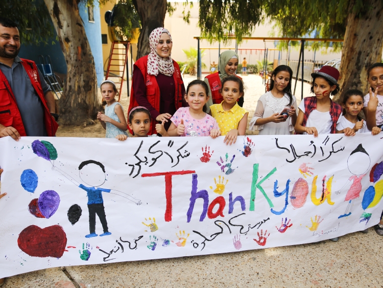 Update: Providing school supplies for children in Gaza 