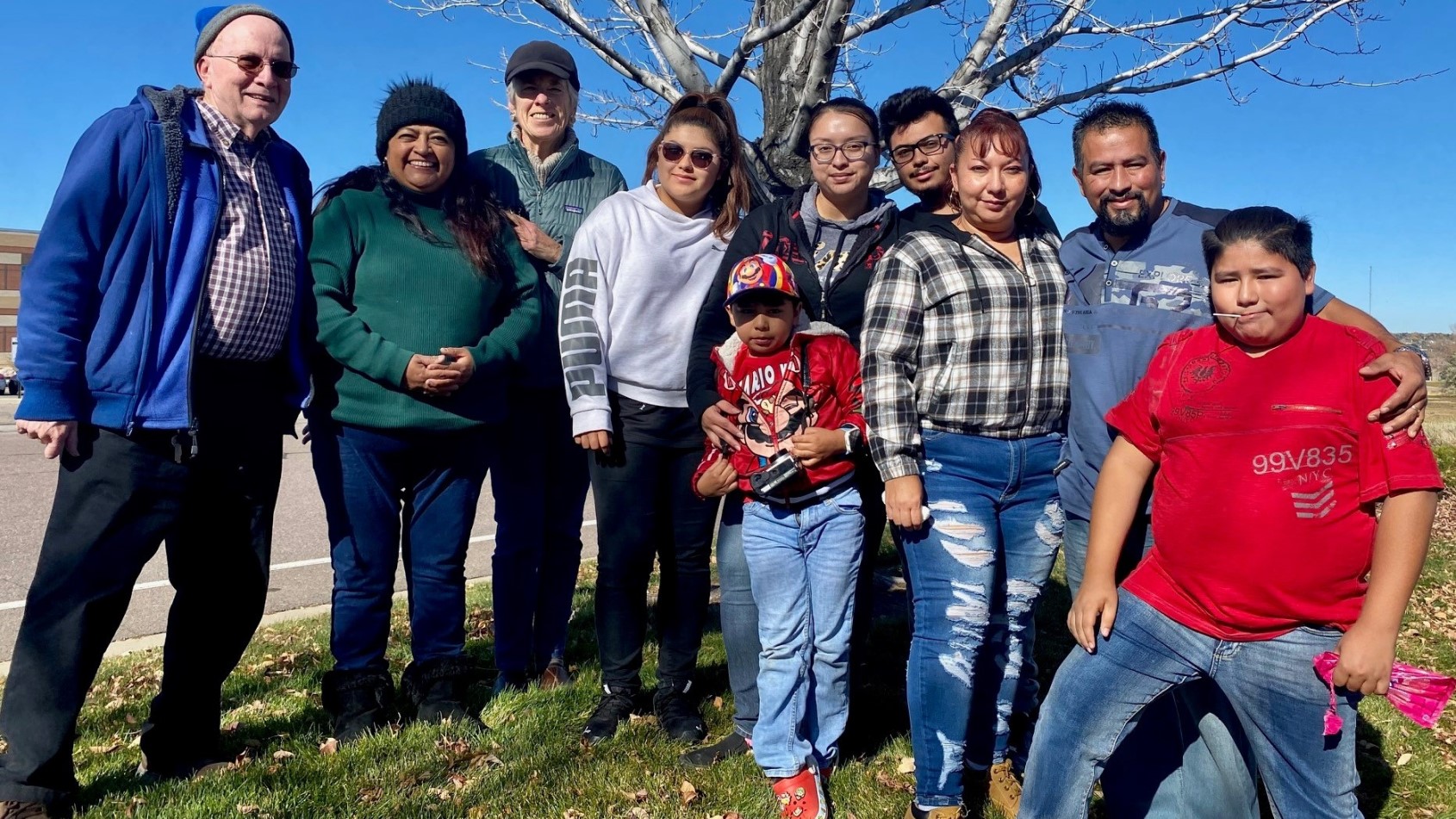 Jorge Zaldivar with family and supporters