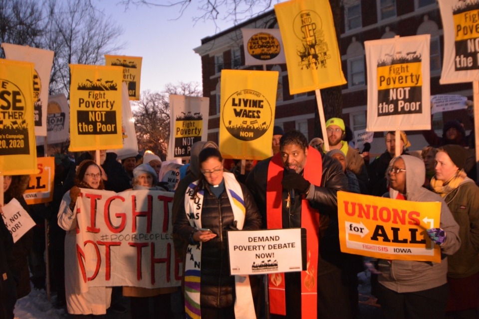 Poor People's Campaign action in Des Moines, Iowa. Photo: Jon Krieg/AFSC