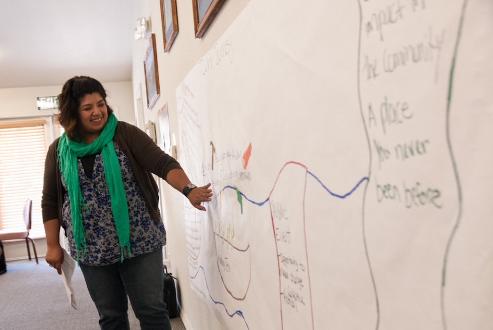 The fellowship program provides leadership training and other tools to young organizers. Photo: Tudor Stanley and Jose Vazquez  