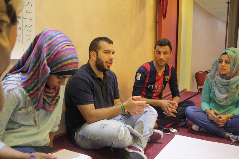 This is a national meeting held in Nablus between 4 and 8 June 2015. Participants met to evaluate the course of their work through the Palestine Youth Together for Change Project. For the first time ever, 15 participants were able to exit Gaza many for the first time.