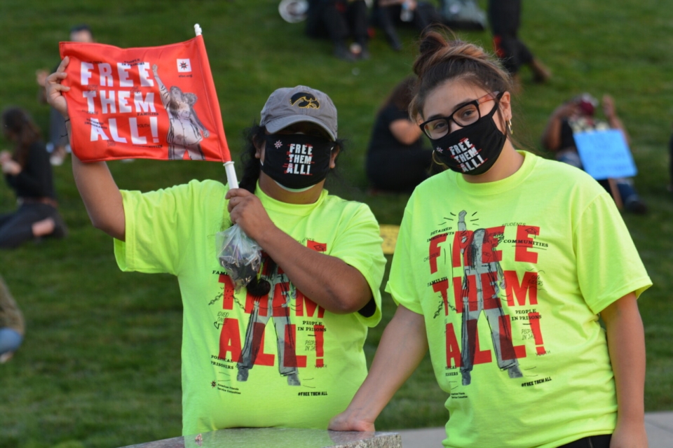 #FreeThemAll event in Iowa. Photo: Jon Krieg